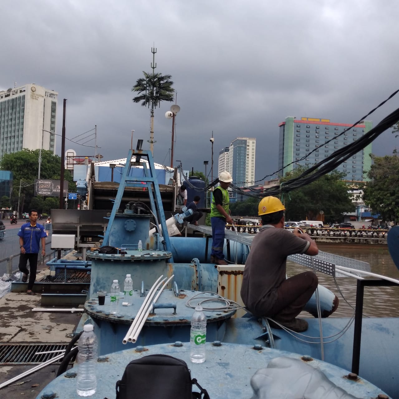 Coordination among technicians at SCADA Jakarta site